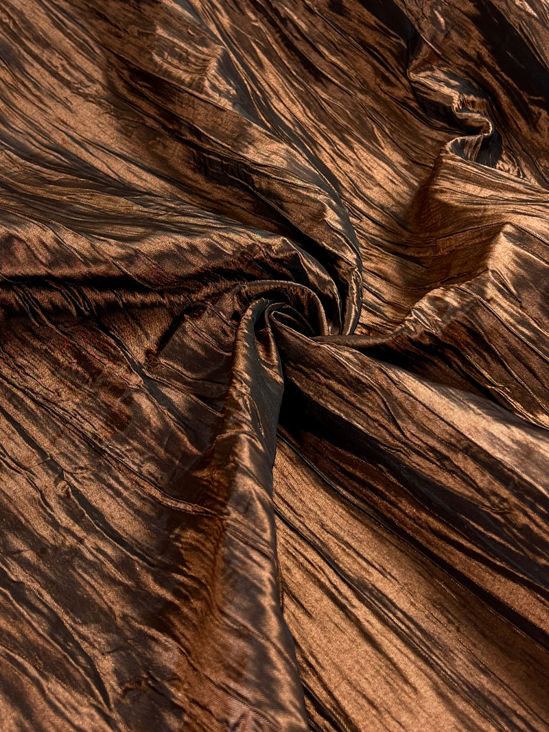 Crush Taffeta - 100% Polyester, 54" Wide - Copper - SKU 8127