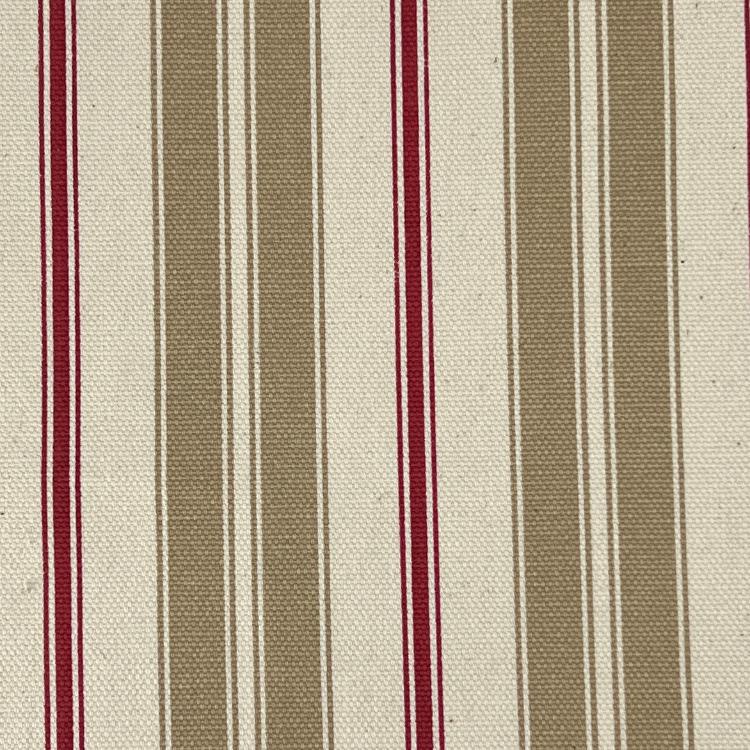 Red & Khaki Umbrella Vertical Stripe Canvas | SKU 7734 #S170