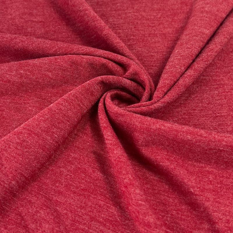 Tomato Heather Cotton/Spandex 9-10 Ounce Jersey Knit - 10-Yard Lot