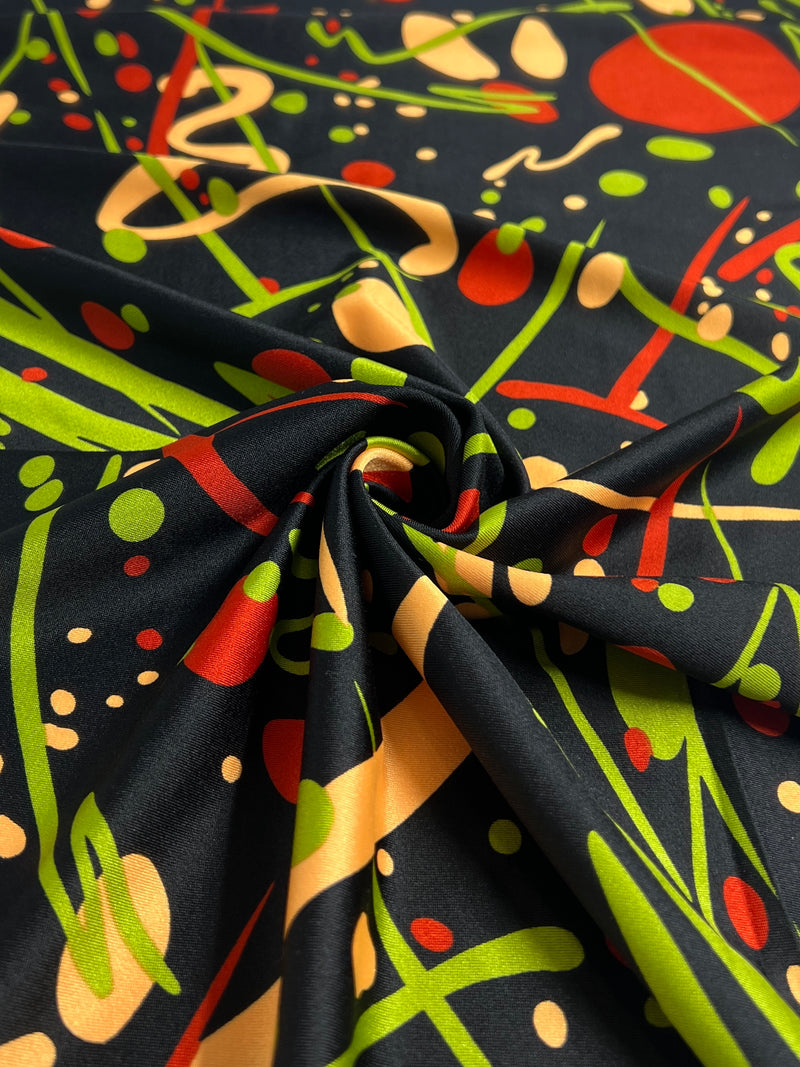 Paint Splatter Print Polyester/Spandex Jersey Knit - SKU 8132 #U1