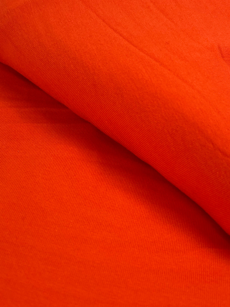 Burnt Orange Cotton/Spandex Jersey - 12 Ounce - 72" Remnant