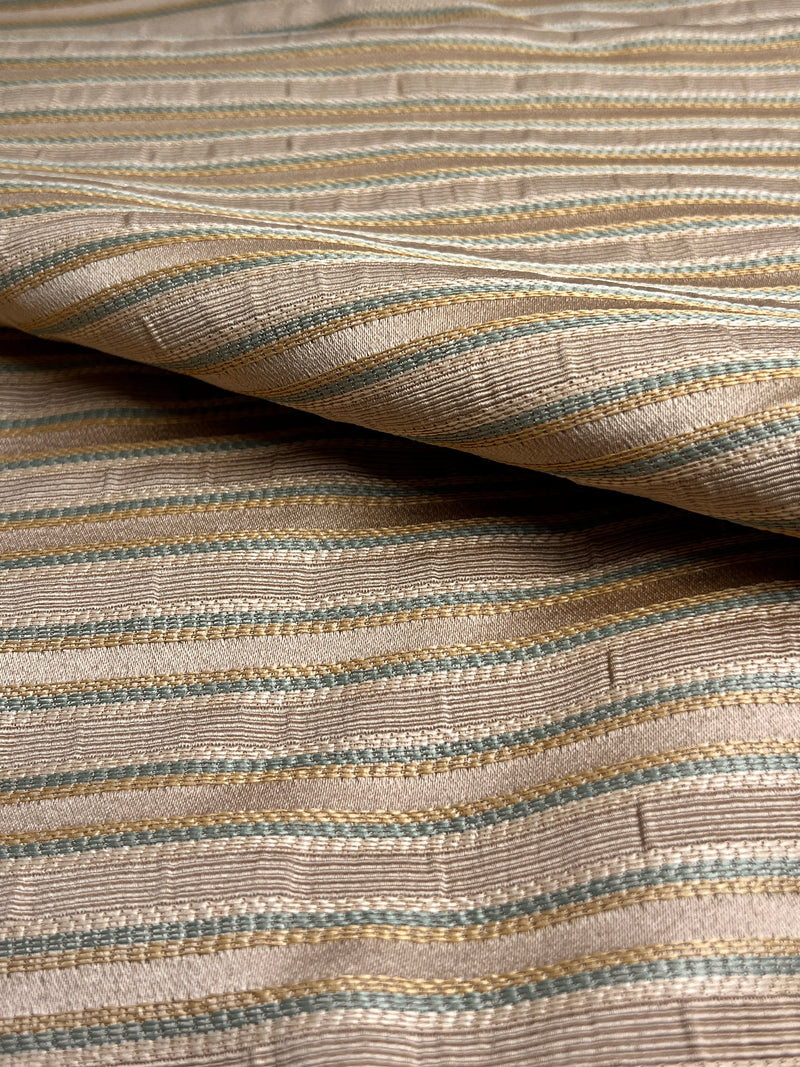 Ticked and Corded Stripe Upholstery - 2 Color Options - Maker's Cuts