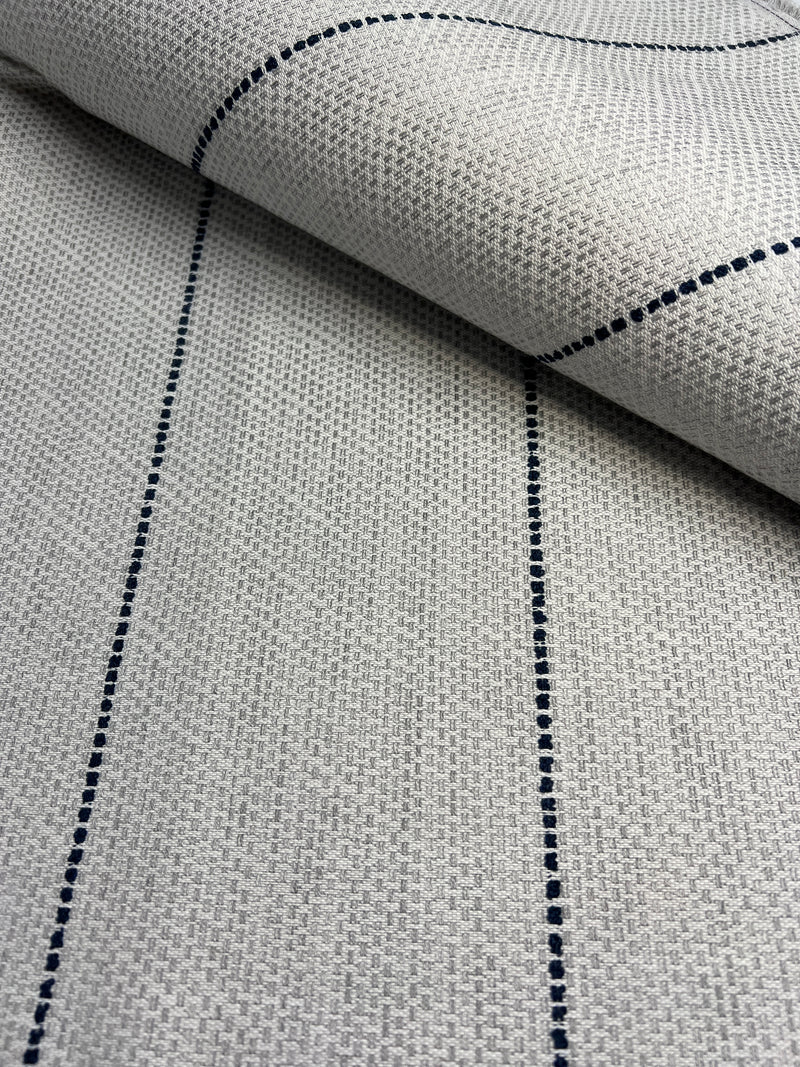Synthetic Backed 5" Ticked Stripe Upholstery - Maker's Cuts