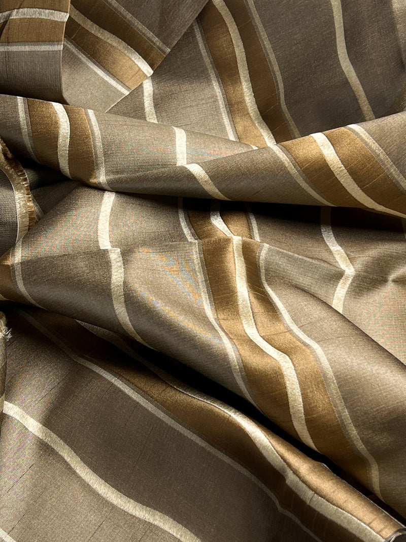Sateen Jacquard Stripe Upholstery - 72"Maker's Cut