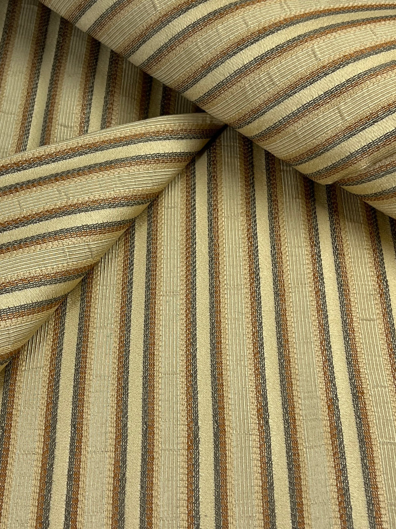 Ticked and Corded Stripe Upholstery - 2 Color Options - Maker's Cuts