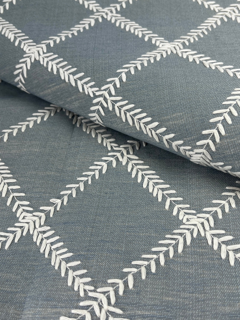 Dinah Sky by Ashley Wilde (The Linus Collection) - Poly/Cotton Upholstery & Decor Fabric