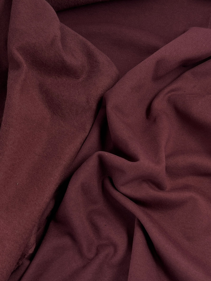 Burgundy 3-End Sweatshirt Fleece from American Giant - Cotton-Rich, 12.5 Ounce, Made in America - SKU 8135SF #S78