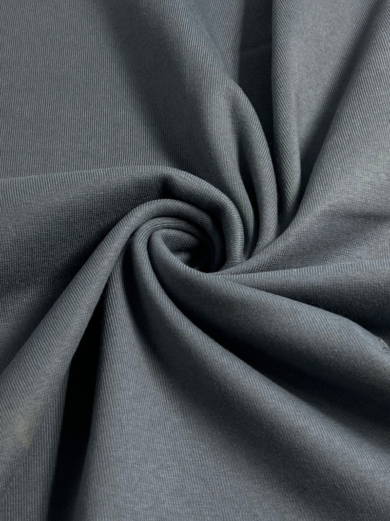 Cotton Heavyweight Open-Width Rib - Charcoal - SKU 8135R-A #S121