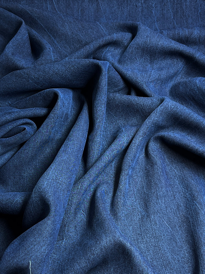 Washed Lightweight 100% Tencel Denim - Blue Wash & Indigo | Project Ready Pieces