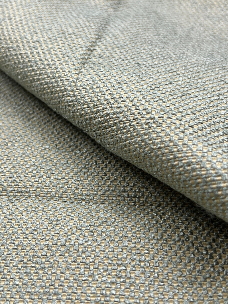 Turquoise & Yellow Two-Toned Box Weave - 70" Maker's Cut