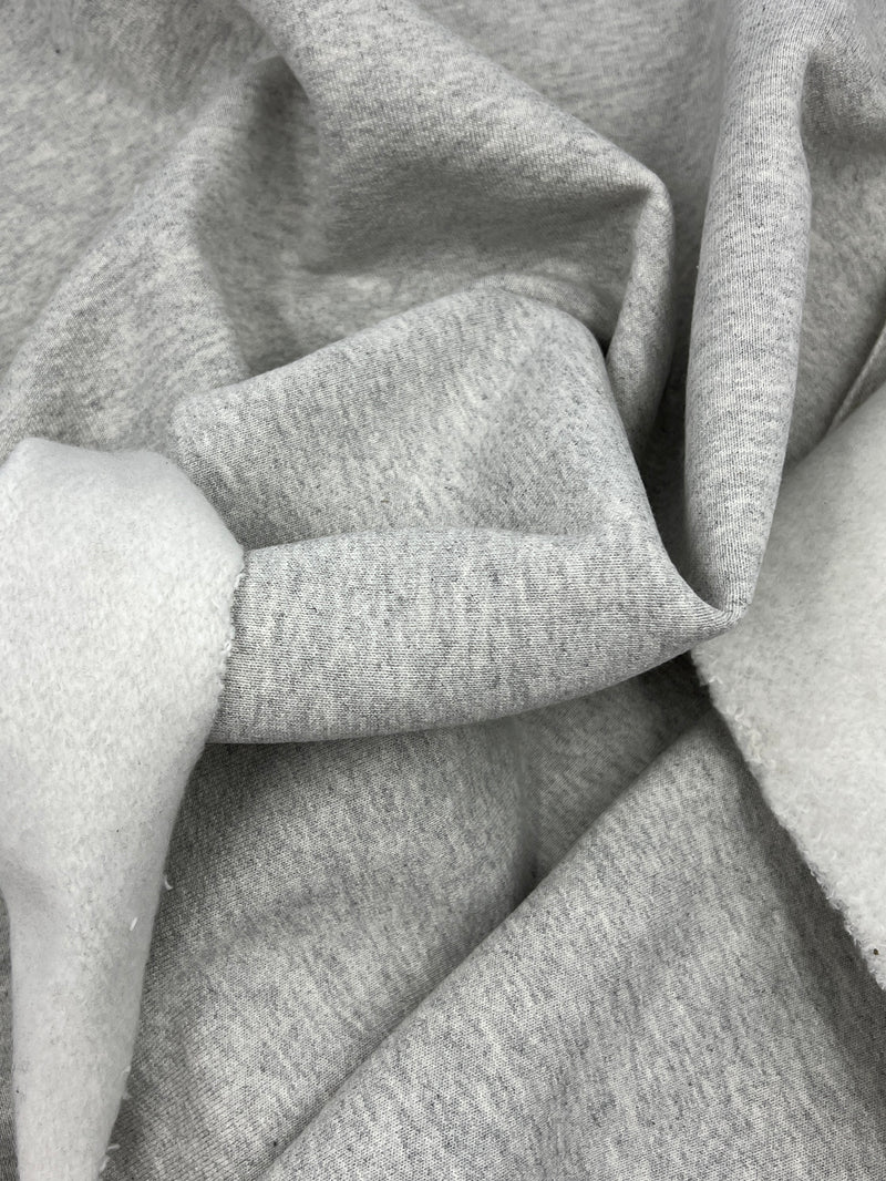 Ash Grey 3-End Sweatshirt Fleece from American Giant - Cotton-Rich, 12.5 Ounce, Made in America - SKU 8135SF