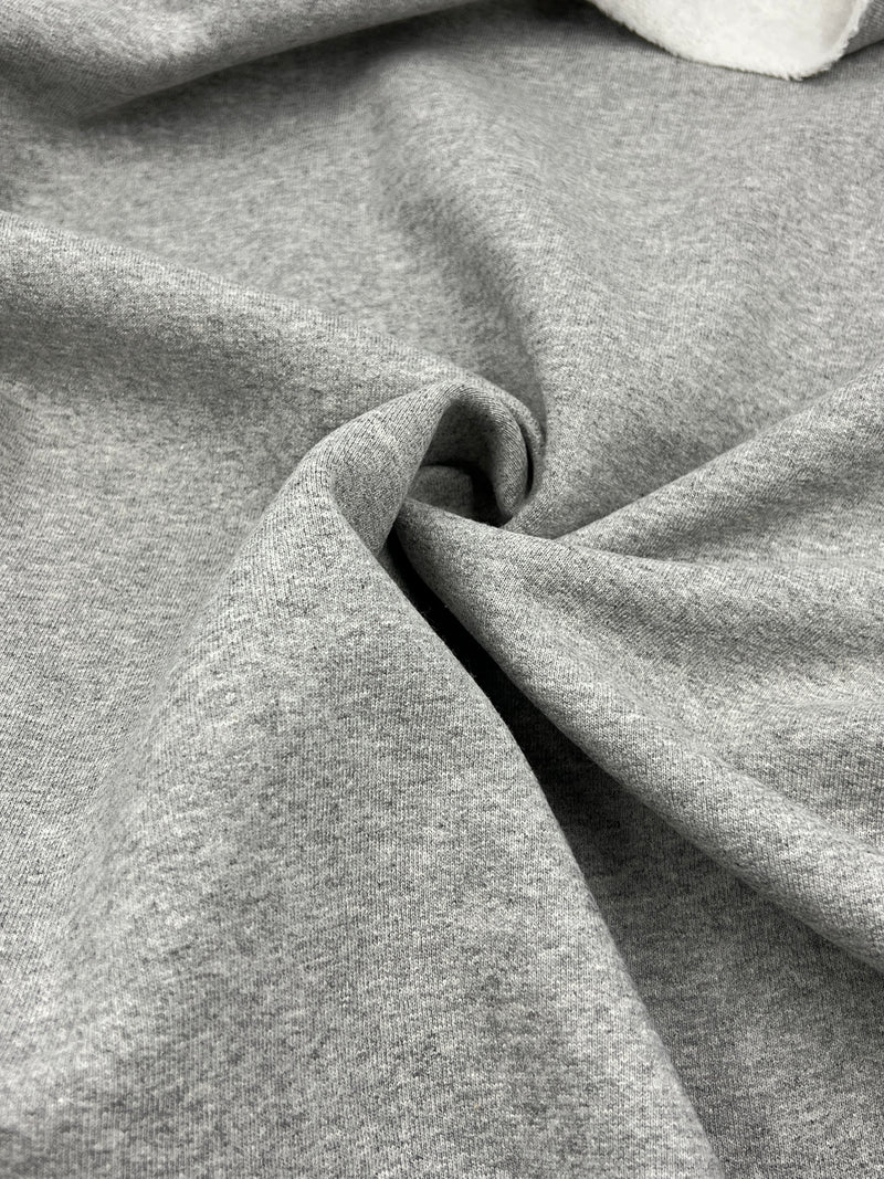 Heather Grey 3-End Sweatshirt Fleece from American Giant - Cotton-Rich, 12.5 Ounce, Made in America - SKU 8135SF #S140