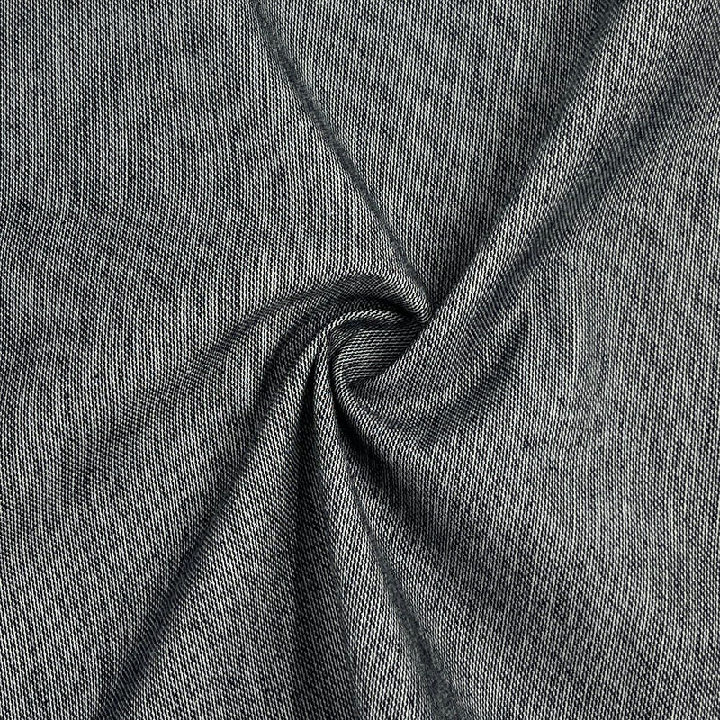 Light Charcoal Dimple-Backed Stretch Denim - Cotton/Spandex, 8 Ounce - Made in Italy