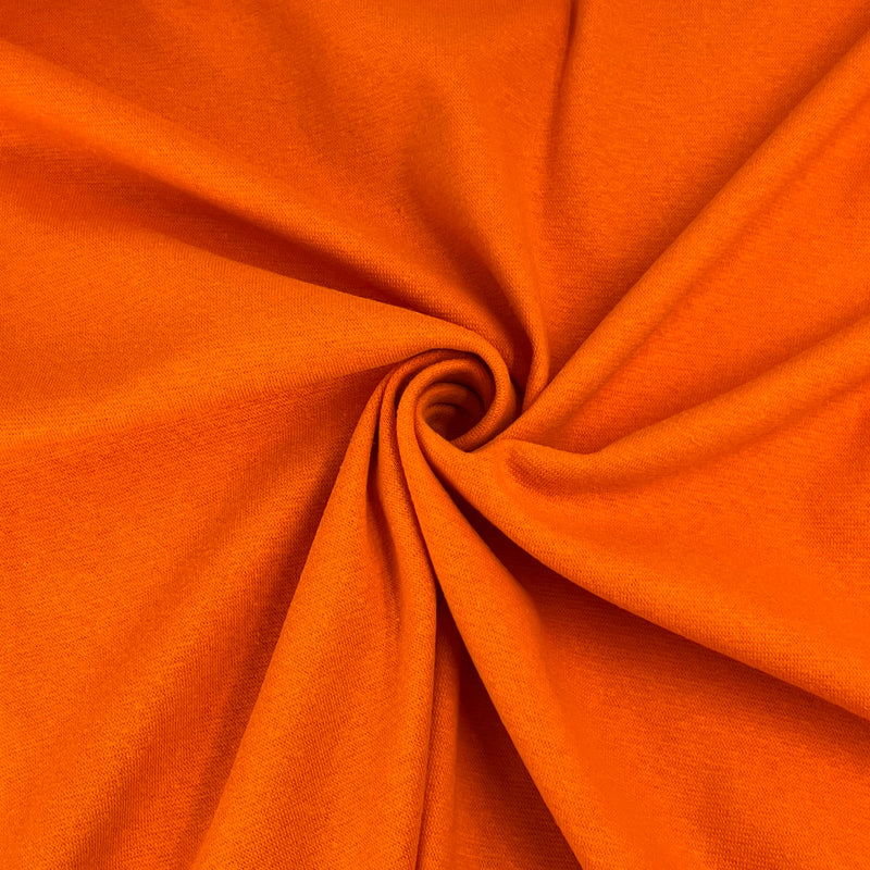 Orange Cotton/Spandex Rib Knit - 7 Ounce, 1x1, Open-Width - SKU 8150A