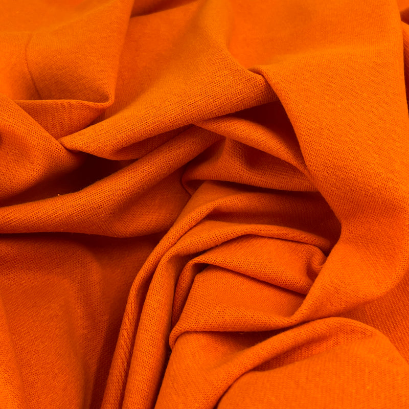 Orange Cotton/Spandex Rib Knit - 7 Ounce, 1x1, Open-Width - SKU 8150A