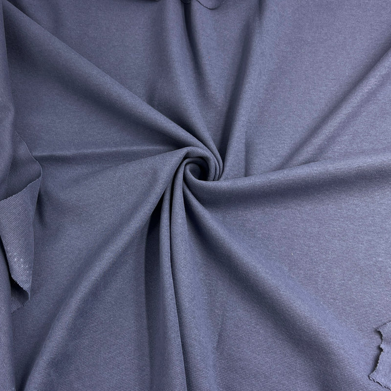 Copen Blue Cotton/Spandex Rib Knit - 7 Ounce, 1x1, Open-Width - SKU 8150B #SH