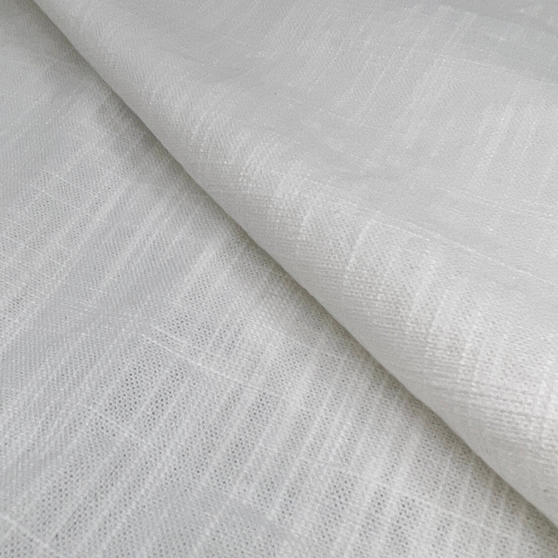 White Linen/Cotton Slub - 55" Wide, 8 Ounce - Upholstery Roll Ends