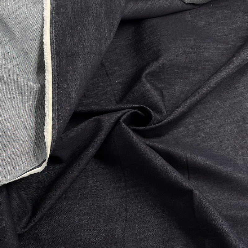 Indigo Lightweight Italian High-Stretch Denim - 78" Roll End