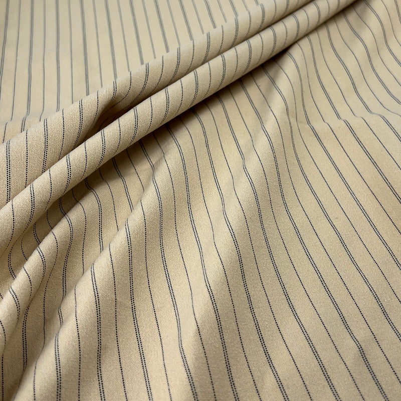 Polyester/Spandex Stretch Suiting - Champagne Pinstripe - SKU 5608 #S118