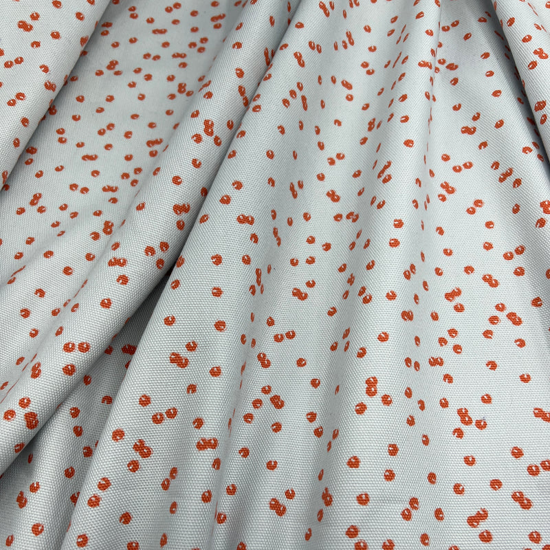 Edith Dots in Tangerine - Follie by Lotta Jansdotter - 7.5 Ounce Cotton Canvas - SKU 5883 #U10