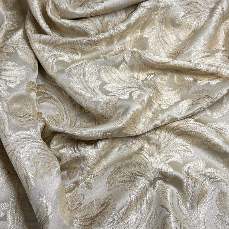 Jacquard Leaves Upholstery - 40" Maker's Roll End