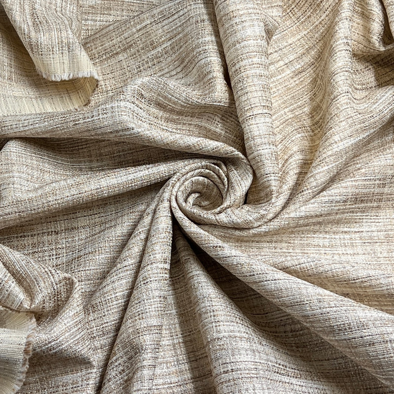 Golden Beige Streaked Upholstery - Home Decor Cuts