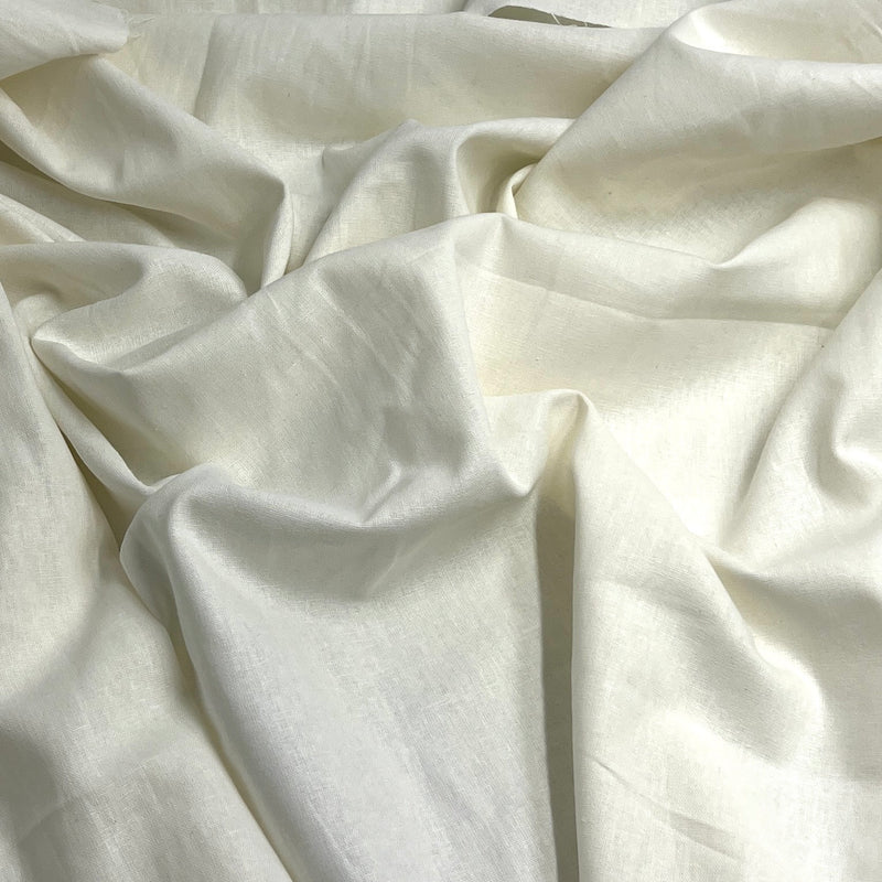 Linen Blend - 5.75oz, 57" Wide - Ivory - SKU 8177I #S55-57