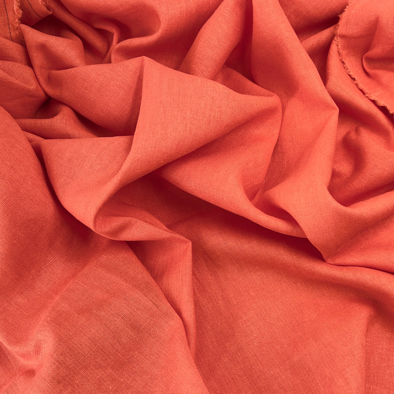 Linen Blend - 5oz, Linen/Cotton, 60" Wide - Coral - SKU 8177H #S55-57