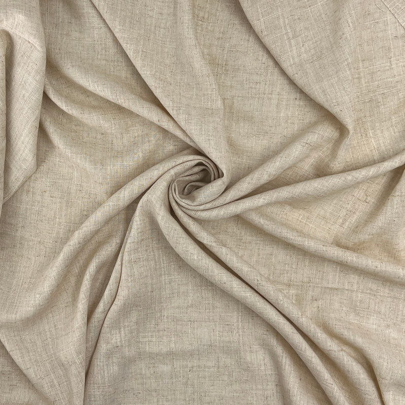 Natural Slubbed Dressweight Linen - 5.5oz, Linen/Cotton, 60" Wide - 8177D #S55-57