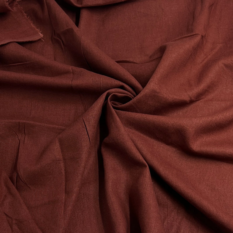 Dressweight Linen - Rust Red - 5oz, Linen/Cotton, 60" Wide - SKU 8177F #S55-57