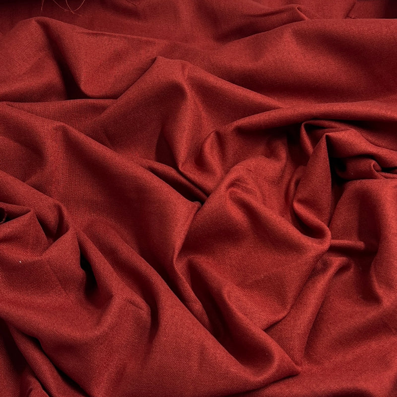 Dressweight Linen - Brick Red - 4.75oz, Linen/Cotton, 60" Wide - SKU 8177F #S55-57