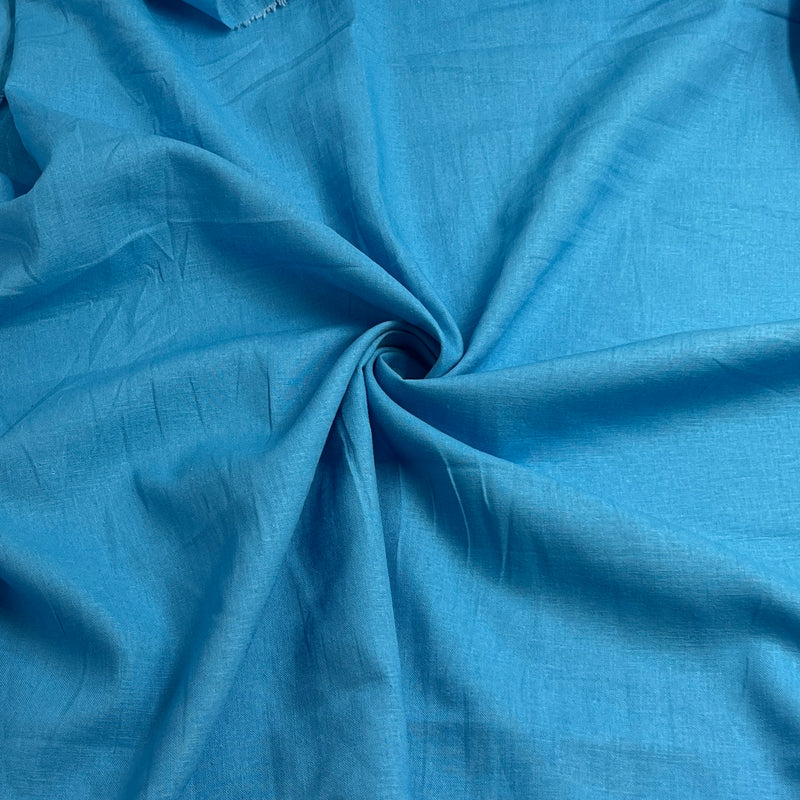 Electric Blue Dressweight Linen Blend - 5oz, Linen/Cotton, 60" Wide - 8177A #S55-57