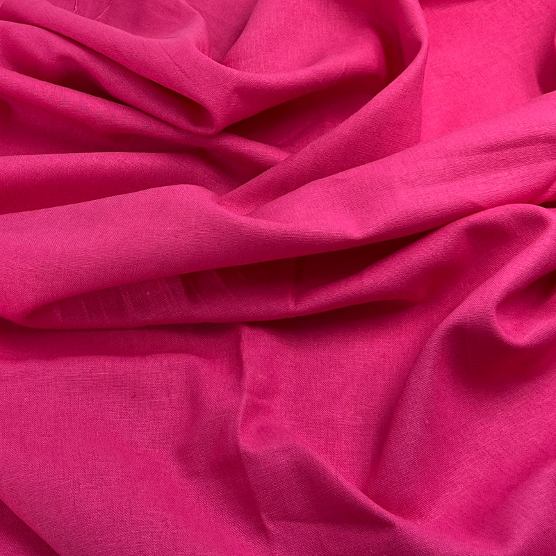 Hot Pink Dressweight Linen - 6oz, Linen/Cotton, 60" Wide - SKU 8177C #S55-57