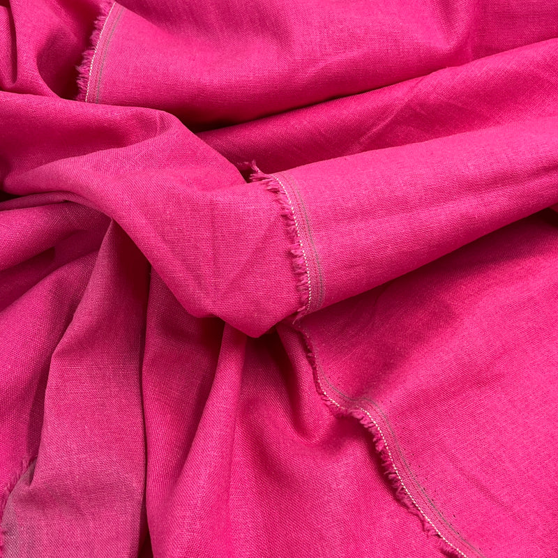 Hot Pink Dressweight Linen - 5.5oz, Linen/Cotton, 60" Wide - SKU 8177C #S55-57