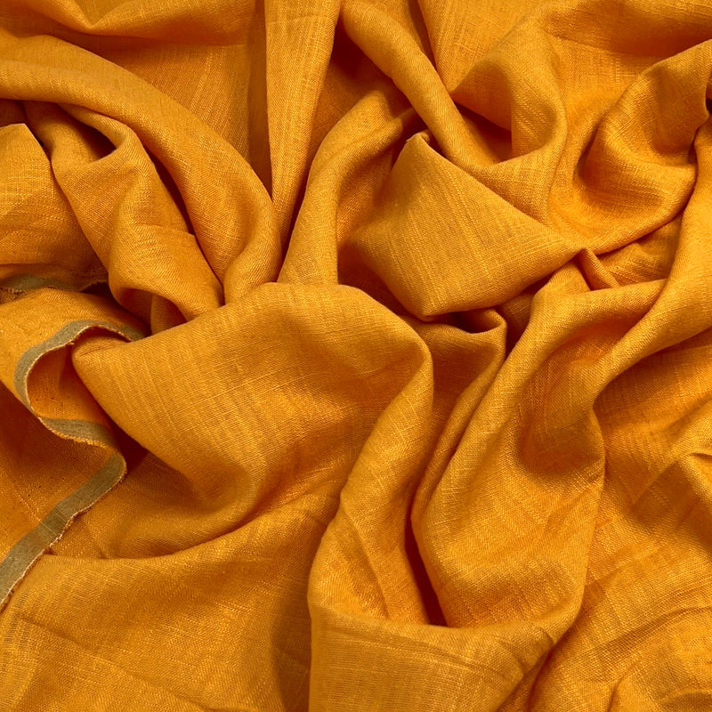 Linen Blend - 5.75oz, Linen/Cotton, 60" Wide - Pumpkin - SKU 8177D #S55-57