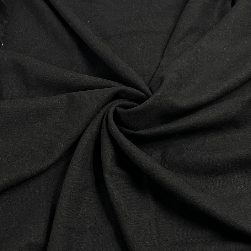 Black Dressweight Linen Blend - 5.5oz, Linen/Cotton, 60" Wide - SKU 8177B #S55-57