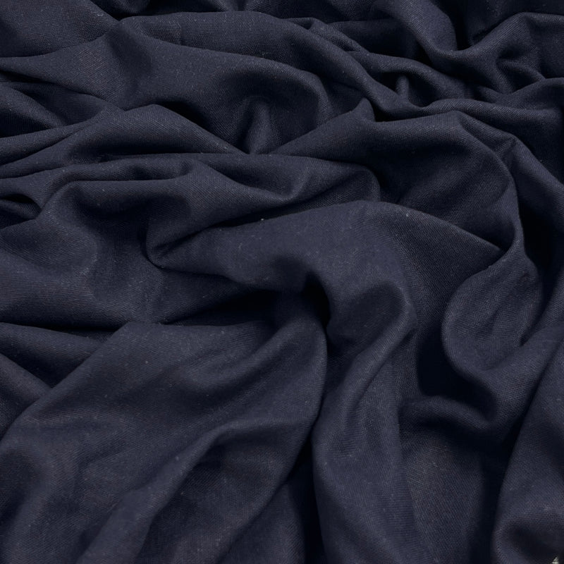 Midnight Navy Dressweight Linen - 5.5oz, Linen/Cotton, 60" Wide - SKU 8177K #S55-57