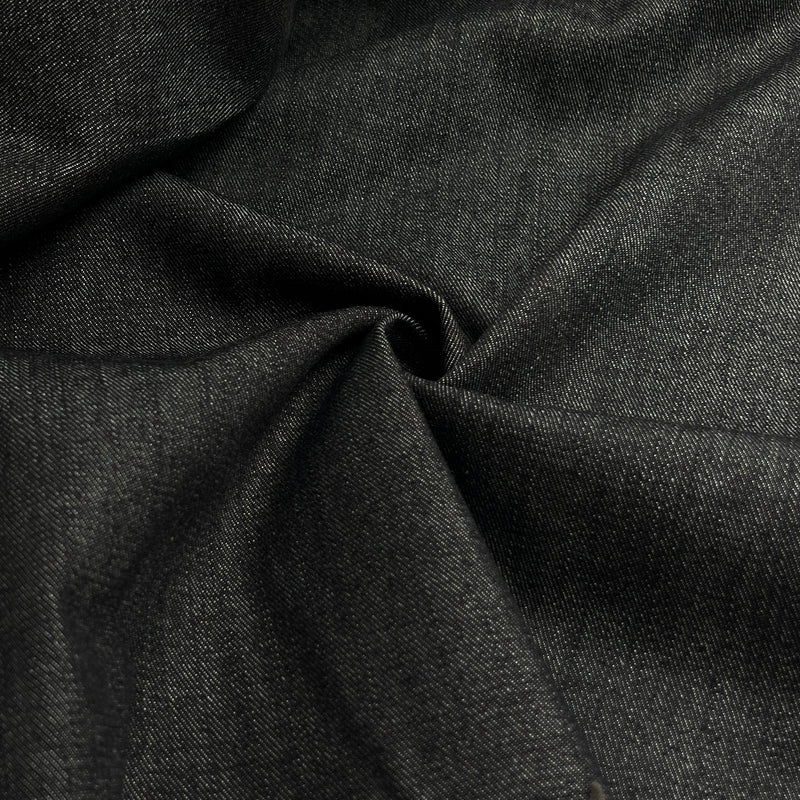 Black Stretch Denim - 11oz, 99/1% Cotton/Lycra, 62" Wide - SKU 8182-0368 #U73