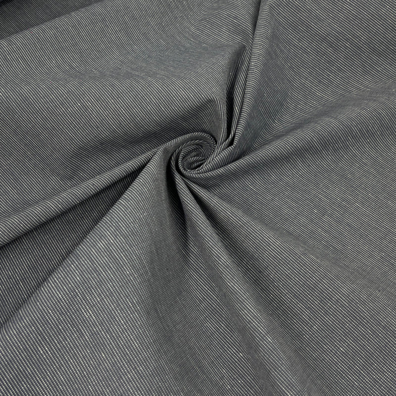 Grey Cotton Suiting - 100% Cotton, 60" Wide - 3177 #U54