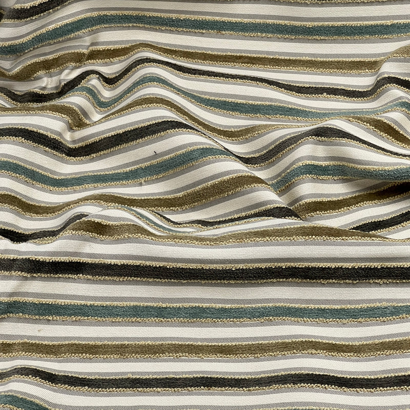 Boucle Textured Stripe - Polyester Blend Upholstery - 72" Maker's Cut