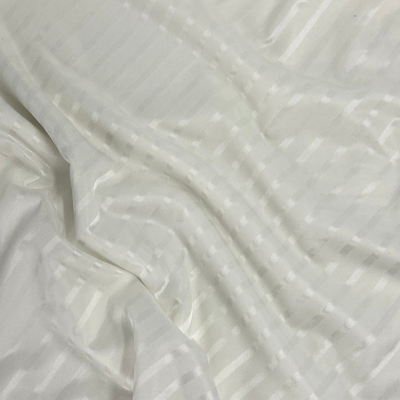 White Dazzle Diagonal Stripe - 3.75-Yard Roll End