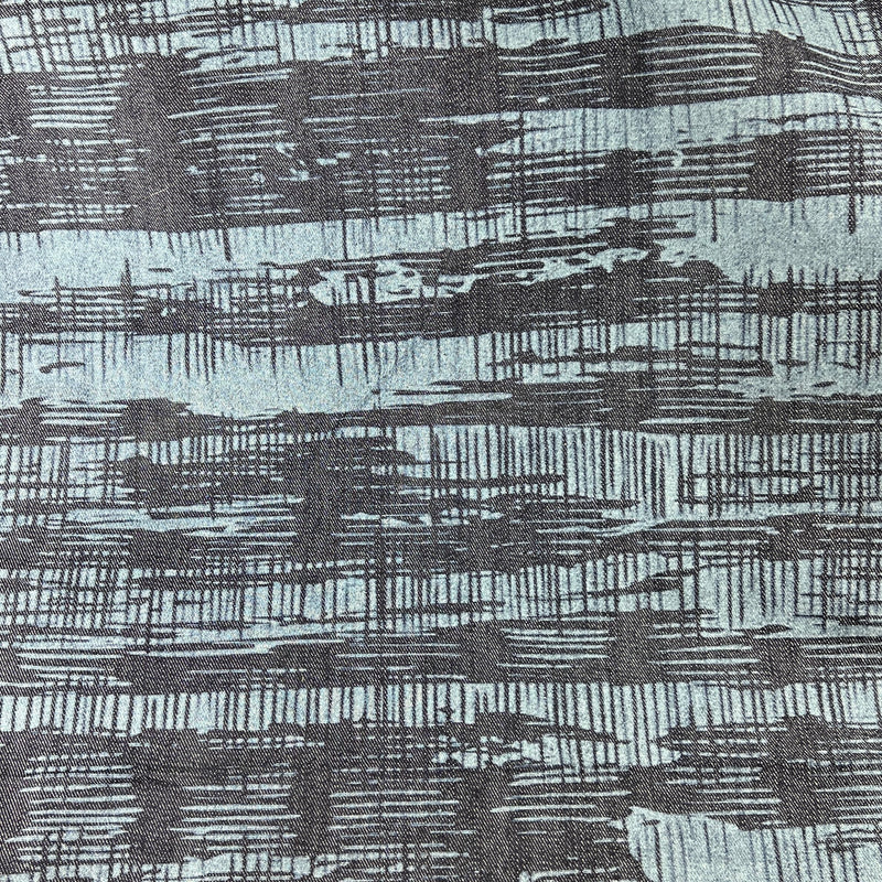 Abstract Woodgrain - Custom Laser Etched Stretch Denim - 10 Ounce Indigo | SKU 7913