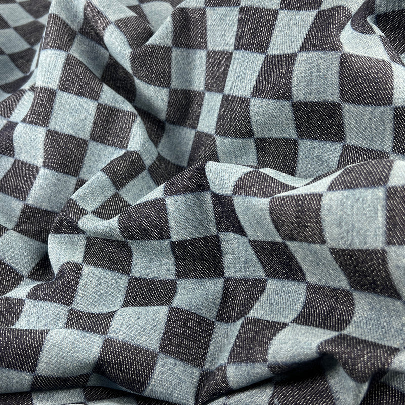 Check - Custom Laser Etched Stretch Denim - 10 Ounce Indigo | SKU 7913