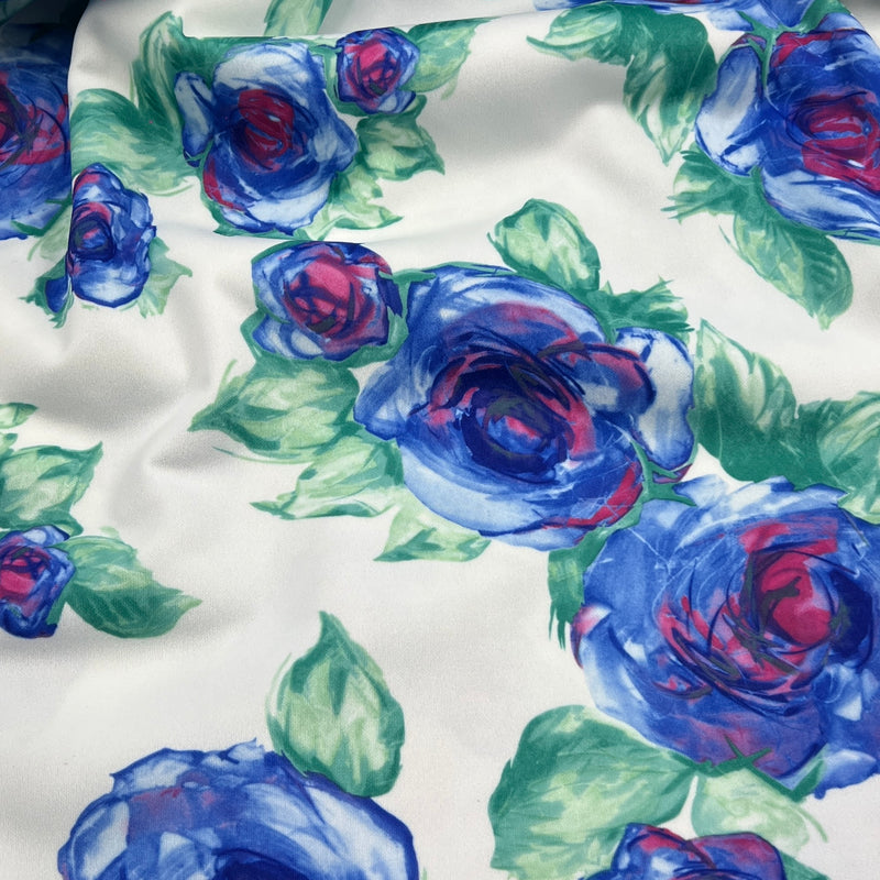 Floral Print Polyester Interlock - Medium Weight, 60" Wide - Project Ready Pieces