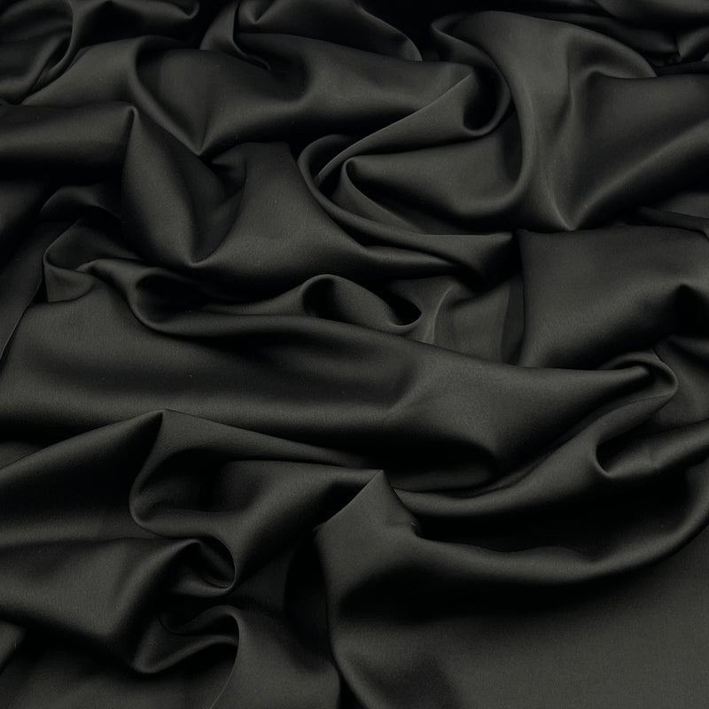 Black Matte Satin Weave - 54" Wide, Polyester - Project Ready Pieces