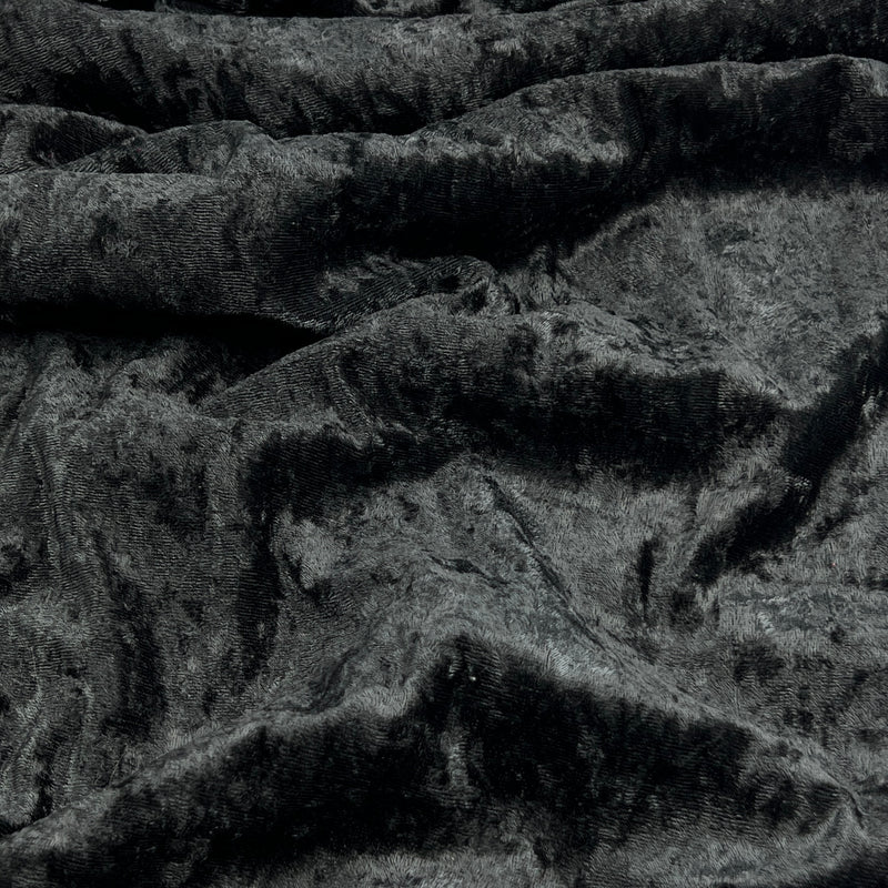 Graphite Crush Panne Velour - Poly/Lycra, 60" Wide - 72" Project Ready Pieces
