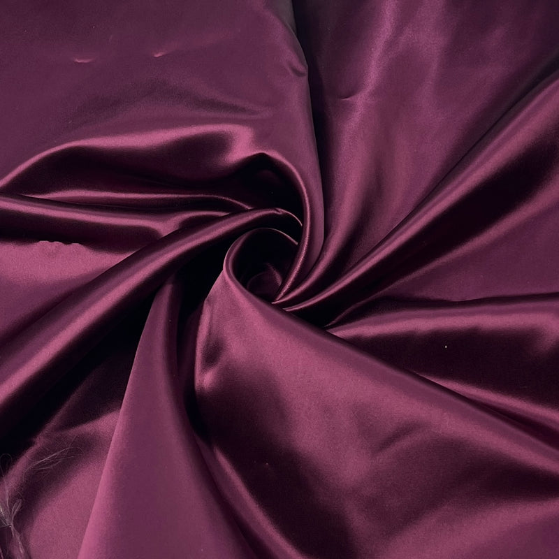 Plum Purple Bridal Satin - 5oz, Polyester, 45" Wide - S801-18