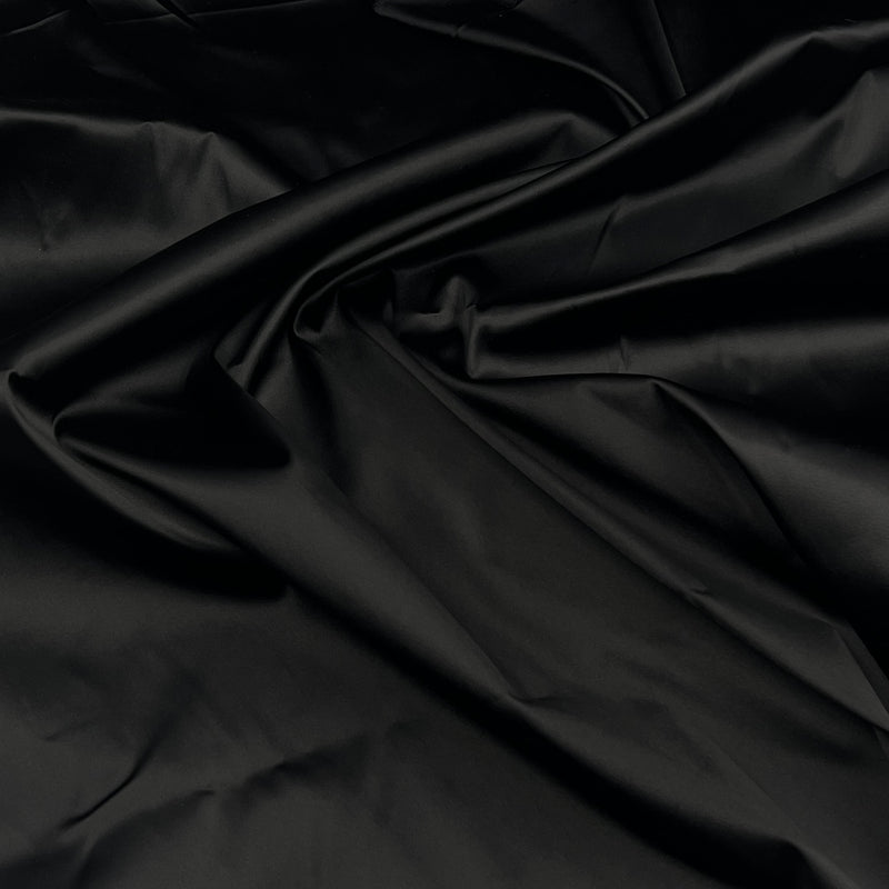 Black Stretch Satin - 4.25oz, Polyester, 38" Wide - S801-6