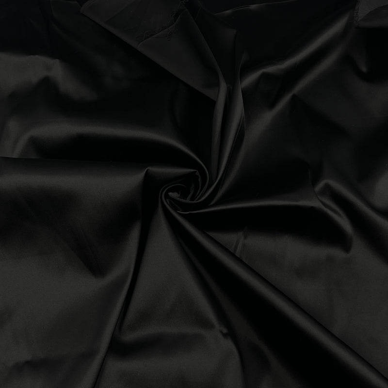 Black Stretch Satin - 4.25oz, Polyester, 38" Wide - S801-6