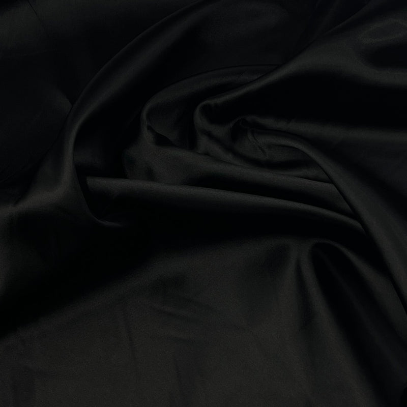 Black Lightweight Satin - 3.25oz, Polyester, 60" Wide - S801-15